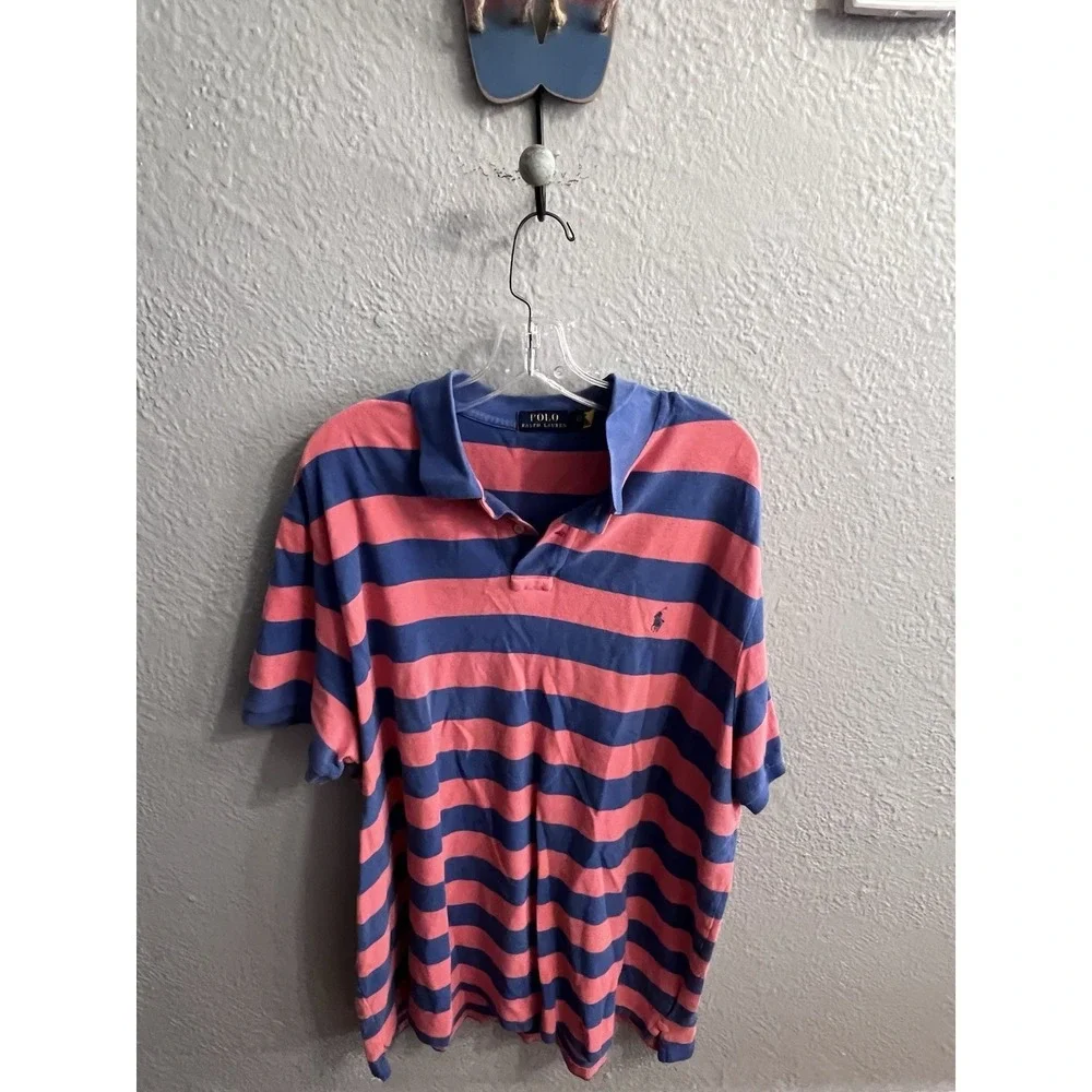 Polo Ralph‎ Lauren Men's Size XXL Polo Shirt Striped  Short Sleeve